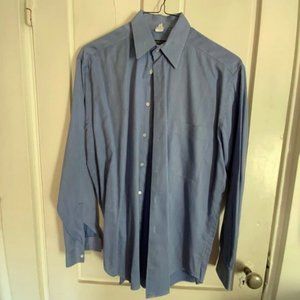 Ronaldus Shamask Mens Shirt Blue Dress Sz 15 Long Sleeve